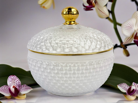 White Italian Vanity Jar Soy Candle 10oz.